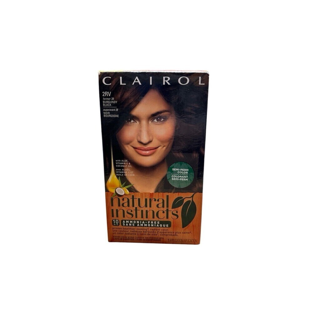 CLAIROL Natural Instincts 2RV BLACKBERRY BURGUNDY BLACK Semi Permanent 38, NEW